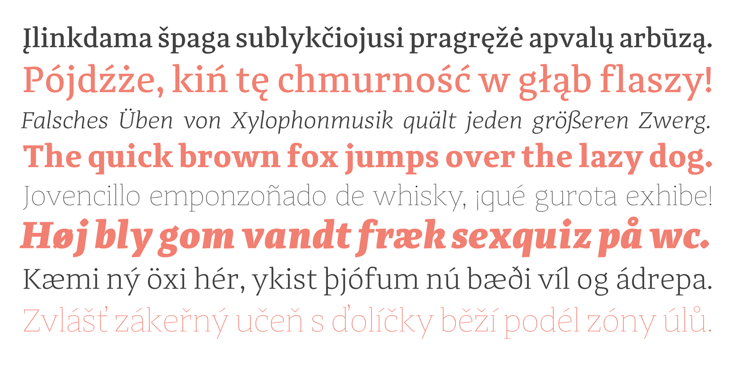 Ejemplo de fuente Adagio Serif Medium italic